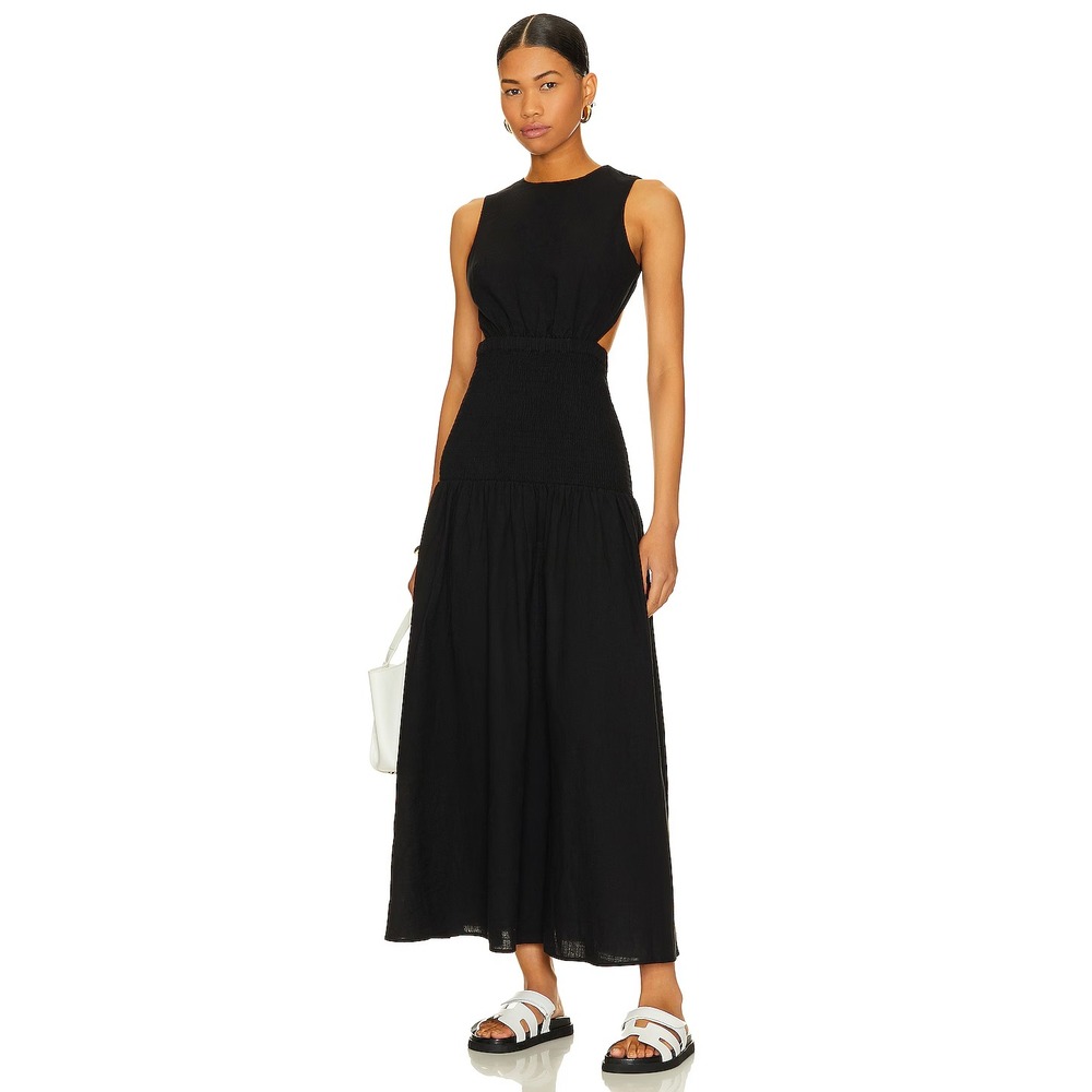 Revolve‎ Dress - SNDYS Lottie Dress Small Sleeveless Smocked Waist 100% Cotton